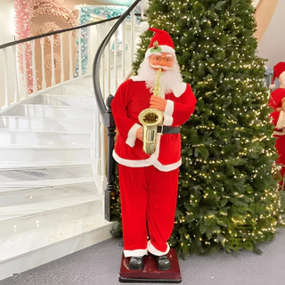 Papai Noel Bivolt Grande 1,80 Metro e Meio Musical Decoração Enfeites de Natal 2024