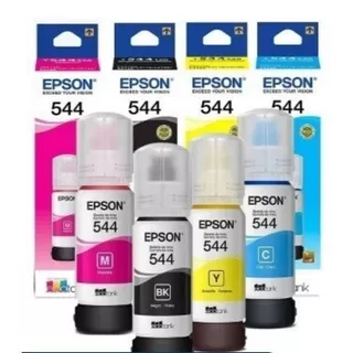 4 Refil de Tintas Compatível Para uso em Epson 544 / L3110 L3150 L3210 L3250 T544 BK C Y M
