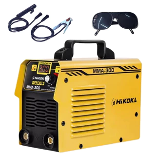 Máquina de Solda Invertida Hikokl MMA-300 Soldagem de Eletrodos Com Oculos de Proteção Grampo de Solda