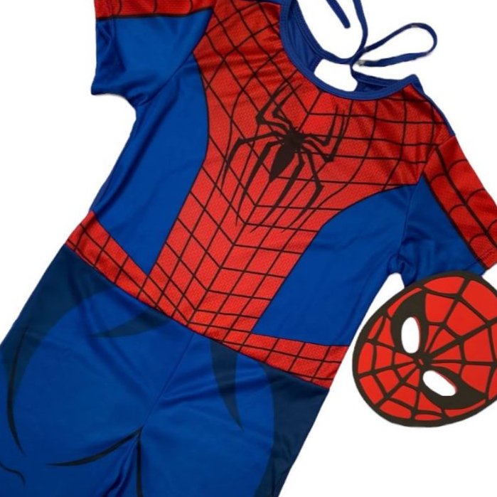 Roupa Infantil Homem Aranha Fantasia Criança Com Mascara | Shopee Brasil