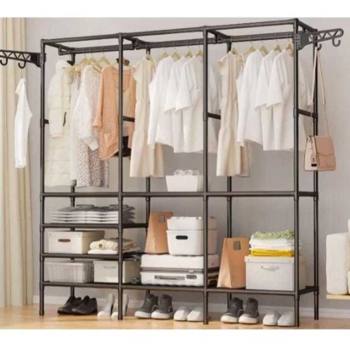 Guarda Roupa Portátil - Arara Multifuncional - Estrutura de Aço