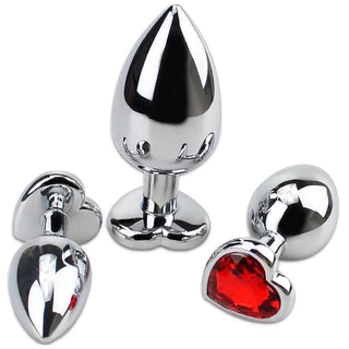 Plug Anal P Aço Inox Plugue anal Pequeno Joia Brilhante Várias Cores