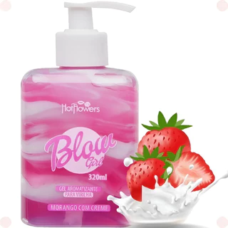 Hidratante Blow Girl Gel e Creme Com Aroma de Morango 320ml HOT FLOWERS SEX SHOP em Oferta na Shopee