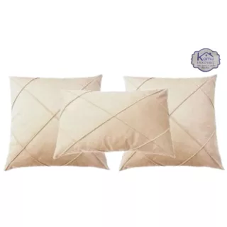 Kit 02 Almofadas Suede Drapeada Cheia 45cmx45cm + Baguete 30cmx50cm Silicone