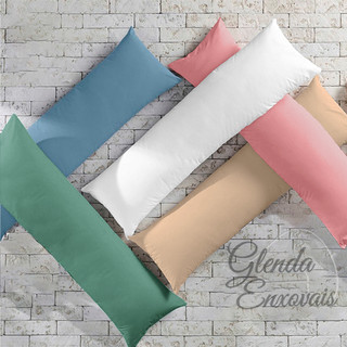 Kit 2 Capas para Travesseiros de Corpo Xuxão 2 CORES c/ Zíper 400 fios