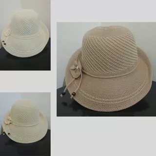Chapéu De Praia Feminino Blogueirinha Florzinha Sombreiro Viseira Média