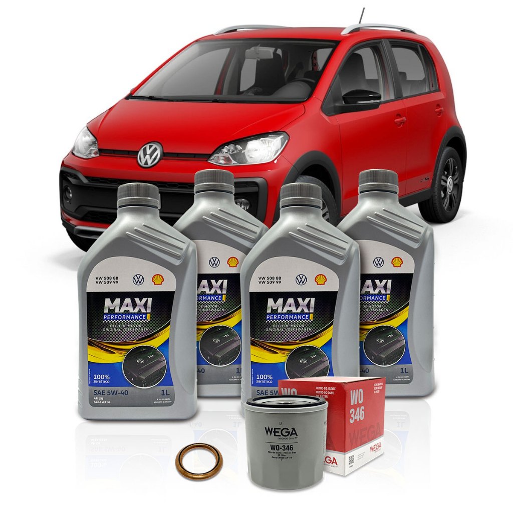 Kit Revisão Óleo Original Vw 5w40 Up Tsi 1.0 3cc 105 cv 2015 A 2021