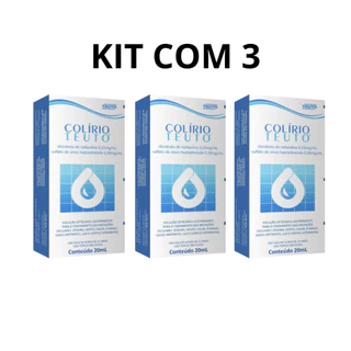 Colírio Teuto Kit com 3x 20ml Irritação Olhos Alergia