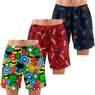 Kit com Pijamas Masculino Samba Canção Short Para Dormir