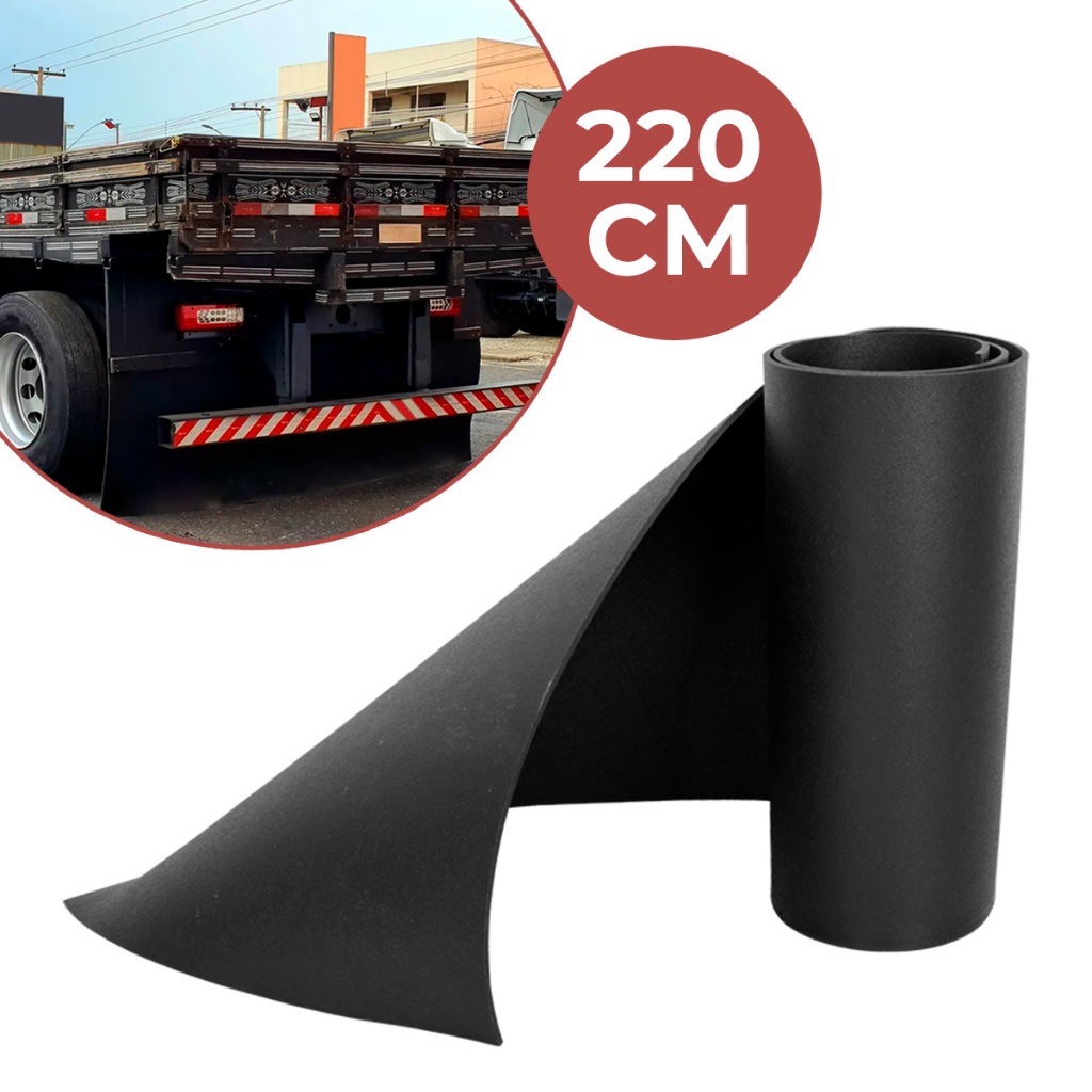 Para Barro Lameiro Caminhão 2,20m x 60cm Saião Badana Lameirão Borracha Premium Proteção Aparabarro