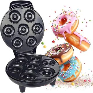 Mini Maquina de Fazer 7 Donuts Rosquinhas 7 Furos Mini Maker Donuts 110vts