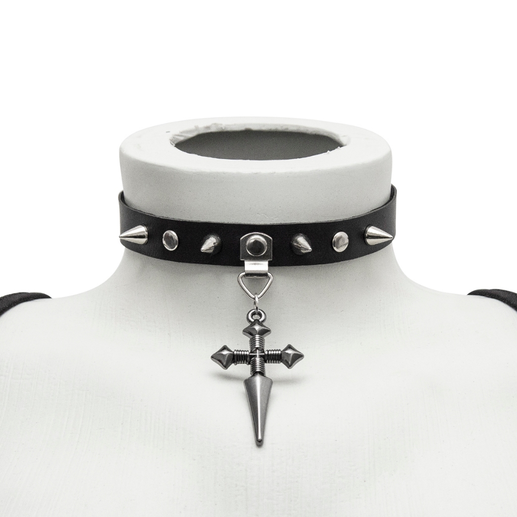 Gargantilla Choker Gotico Punk Con Flores Cadena Clavicula | Meses sin interés