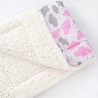 Manta Cobertor Coberdrom de Bebe Dupla Face Lã de Carneirinho Menina e Menino em Oferta na Shopee