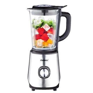 Liquidificador Jarra de vidro Amvox 800W ALQ 0209 Inox