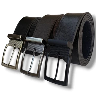 Kit 3 Cintos Masculino Couro Sintético Social - 125 CM/AJUSTÁVEL.