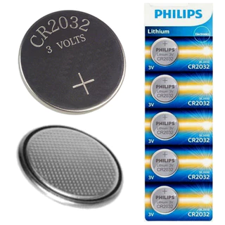 Pilha CR2032 3V Philips Bateria Moeda kit 10 unidades