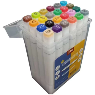 Canetinha Pintura Profissiona Kit 24 canetinhas Ponta Dupla + Estojo maravilhoso