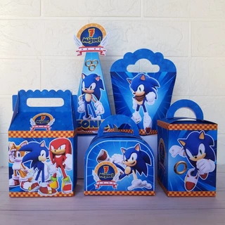 PEGUE E MONTE - Kit Caixas Lembrancinha Personalizados Sonic