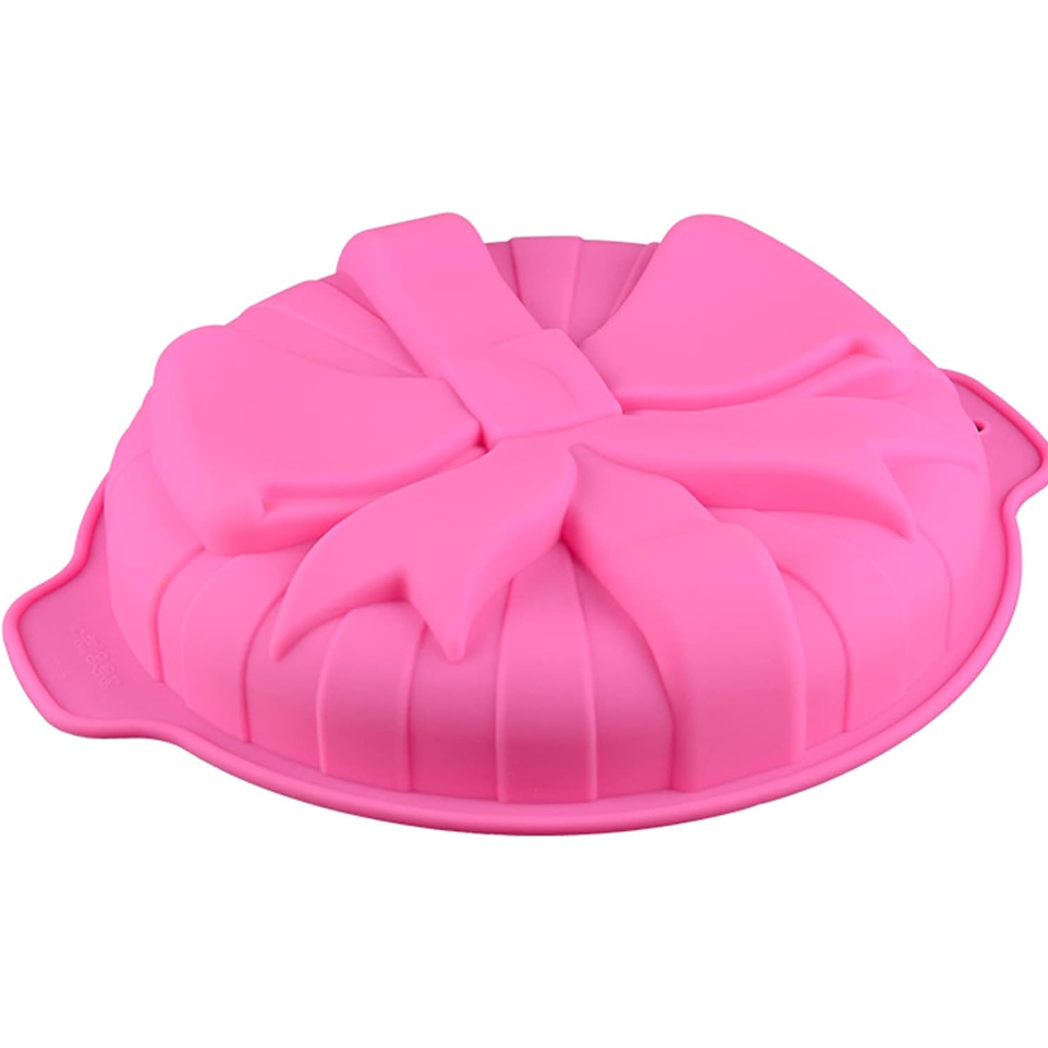 Forma Laço Silicone Flexível Assadeira Pudim Bolo Torta Mold