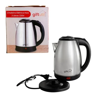 Jarra Chaleira Elétrica de Inox 2 Litros - 220V/ 127v
