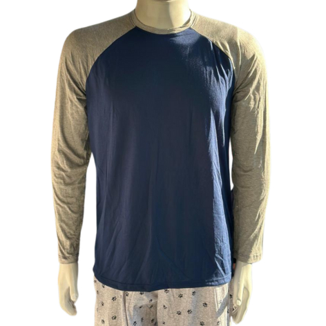 Camiseta de Pijama Masculina Manga Longa