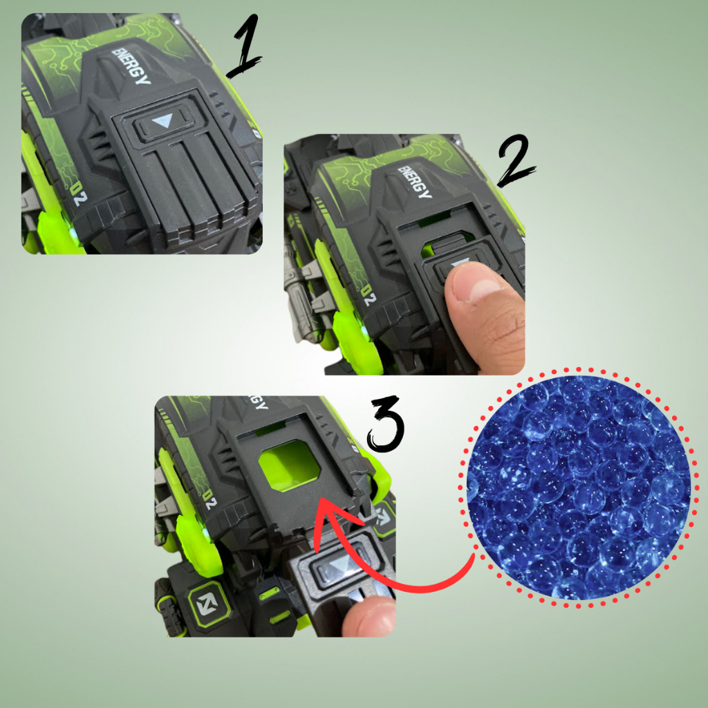 Run & Gun Arm & オートキングキャフ S セット Carrinho De Controle Remoto Com Arma De Bolinhas Orbeez E Fumaça