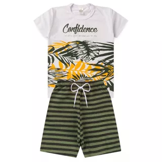 Conjunto de Verão Infantil e Juvenil Menino Masculino 1 ao 14