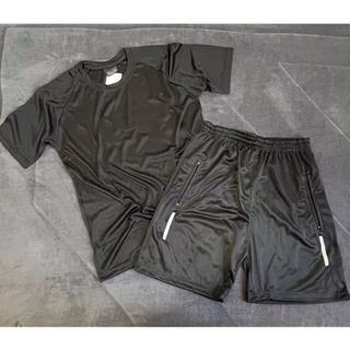 Kit 1 Camiseta + 1 Bermuda Masculina Dry Fit / Shorts Masculina Academia - Conjunto Lançamento 2024