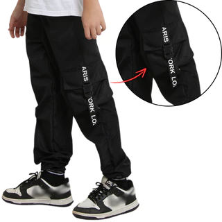 Calça Infantil Menino Tactel Jogger Com 4 Bolsos Cargo Estiloso 4 Cores Skate Street Calca Masculina