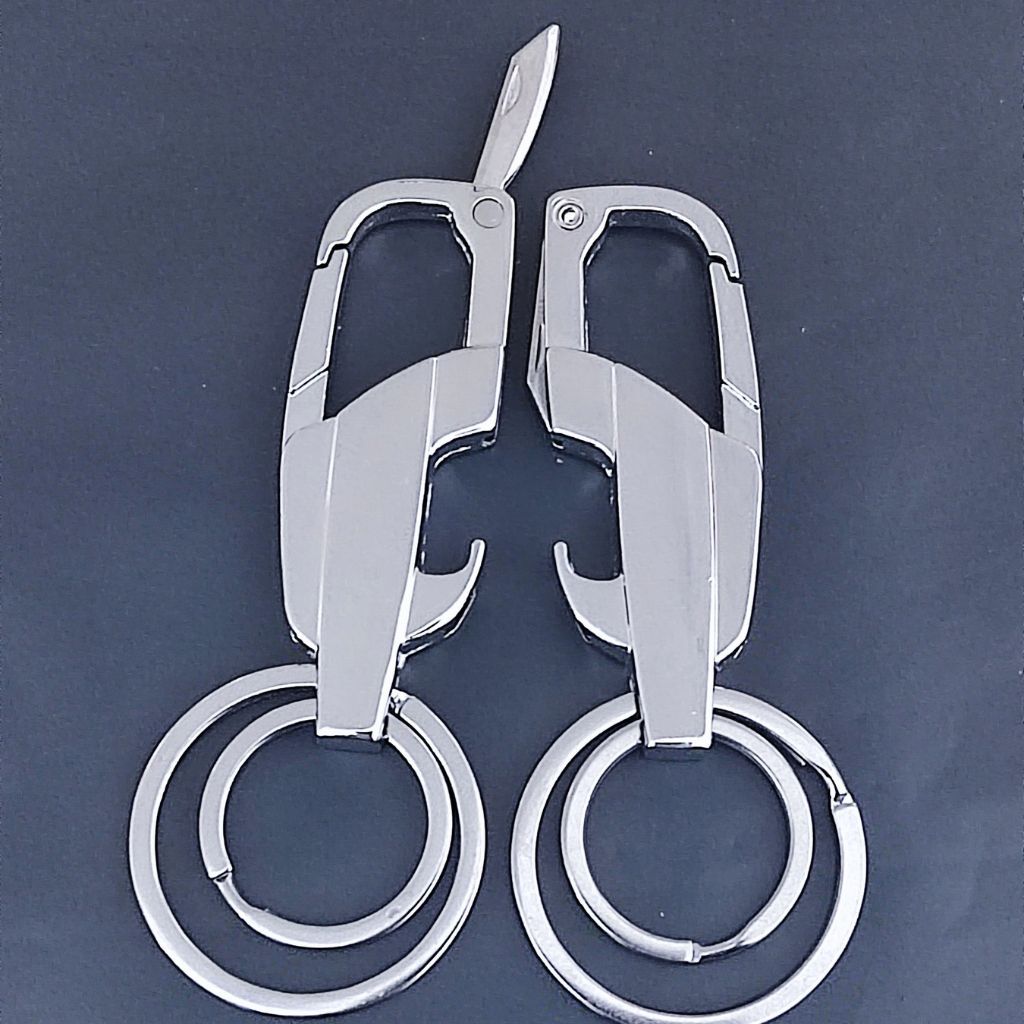 Chaveiro Mosquetão Faca Canivete E Abridor Garrafa - Unidade