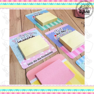 Kit com 10 Cards com Mini Post it - Dia dos Professores