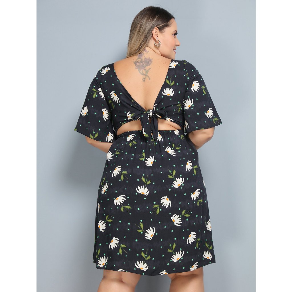 Plus Size Vestido Com Manga Aberta Vestido Longo Casual Plus Size