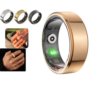 Smart Ring R06 Lançamento 2024, Anel Inteligente em Aço, A Prova D'Agua