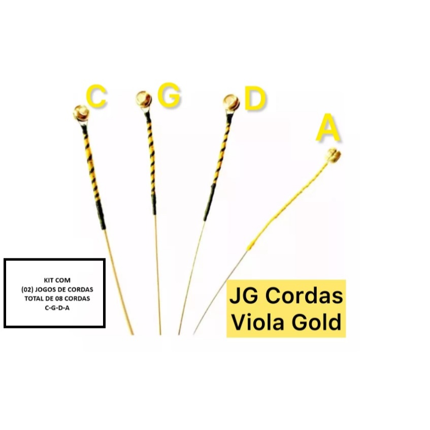 02 JGs de Cordas VIOLA ÓPERA GOLD Premium Alemã -C-G-D-A- Top | Shopee ...