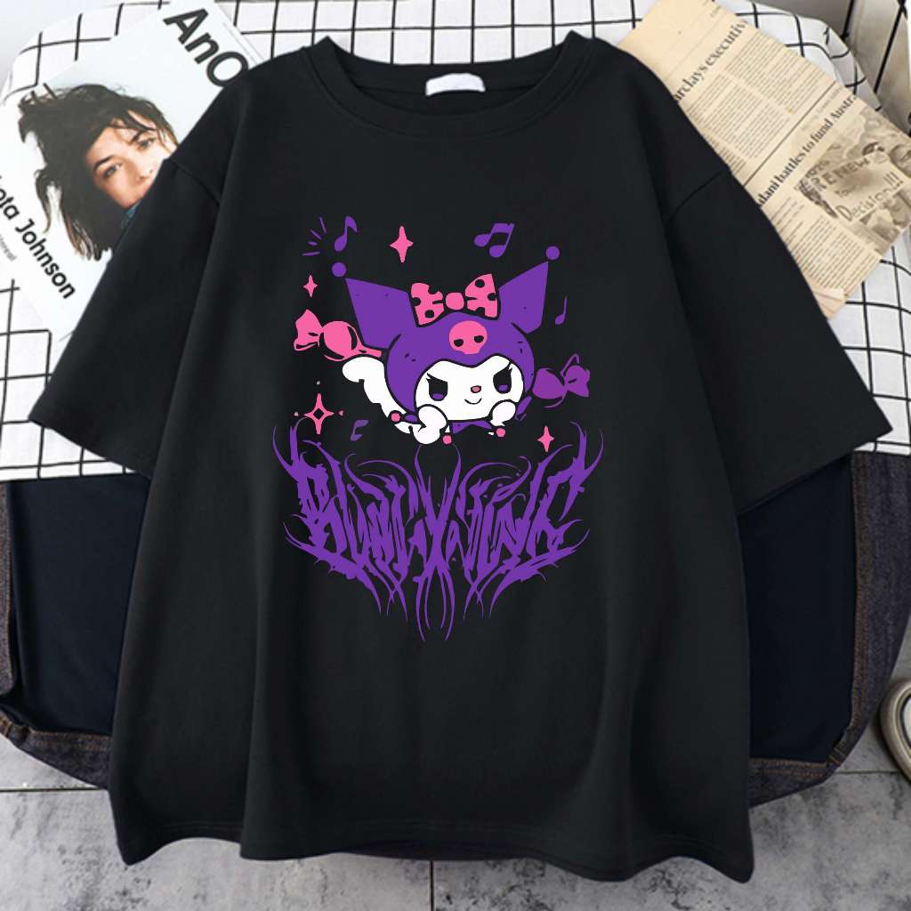 Camiseta Anime Kuromi Punk Gotica nissex