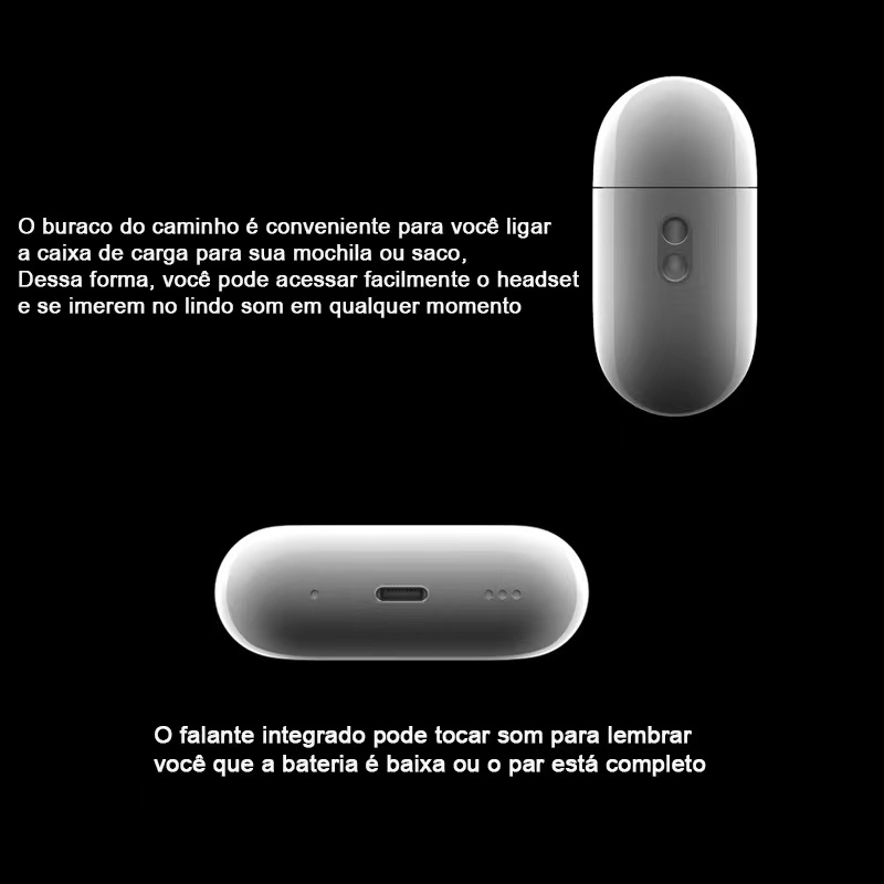 2026 Novo AirPods Pro 5 1.1 Geração Fones De Ouvido Bluetooth 5.2