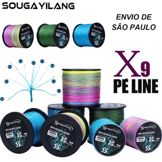 Sougayilang PE linha de pesca trançada 9 fios X9 300-1000 metros ferramentas de pesca coloridas