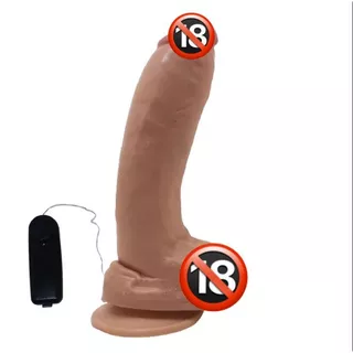 Penis De Borracha Marrom 17cm x 4,0cm Com Vibrador Interno