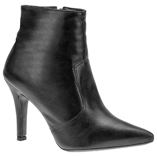 Bota Feminina Salto Fino Cano Curto com Zipper Moda Blogueira Prata 174
