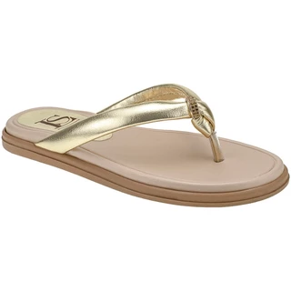 Chinelo Sola Baixa com Palmilha Rasteirinha Confort Macia de Strass Pedraria 711-637