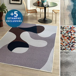 Tapete Sala Quarto Escritório 2 x 2,40m Moderno Jolitex Allegra Fácil de Limpar