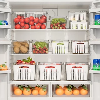 Kit 4 Organizadores de Geladeira Organizador Alimentos Vegetais Cozinha - 2,2Litros