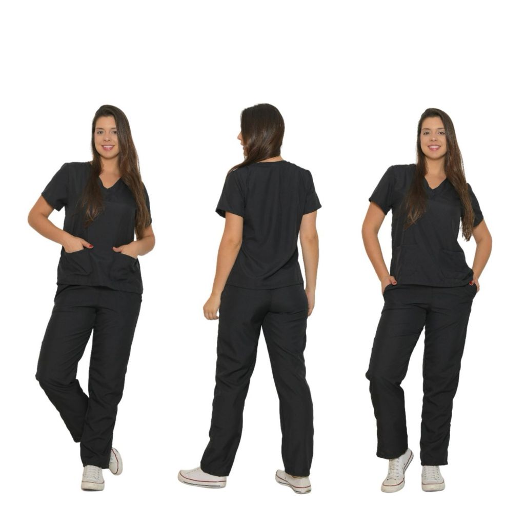 Pijama Cirúrgico Gabardine Conjunto Hospital Scrub Fem. 43