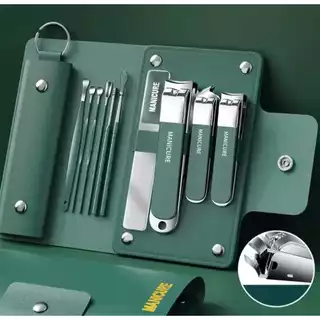 Kit 10 Conjunto De Ferramentas De Manicure Clippers Portáteis De Aço Inoxidável Para Unhas