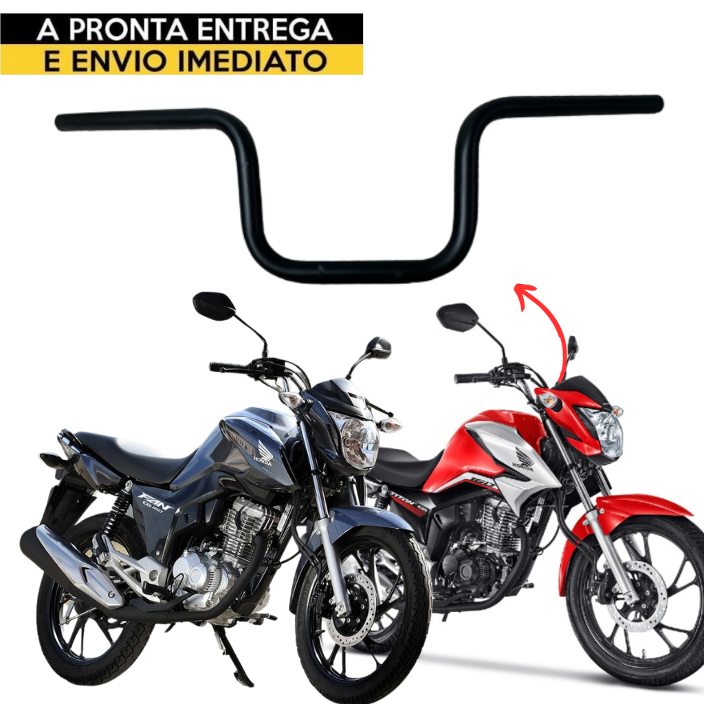 Guidão Moto Factor 125 150 Fazer 150 Preto Fosco Yamaha Modelo Original