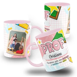 Caneca Professora Parabéns Pela Sua Dedicação E Carinho