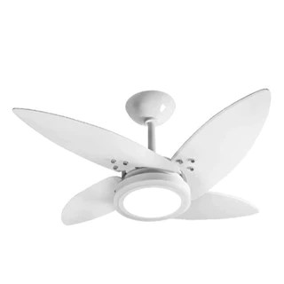 Ventilador De Teto Azzam Led Tron 4 Pás 130W Branco