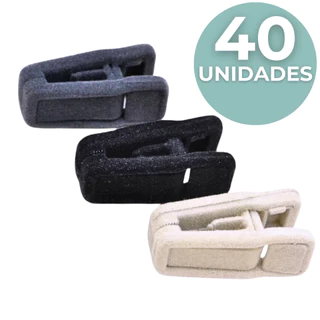 Kit 40 Presilhas De Veludo P/ Cabides Prendedor Presilhas Para Short Calça Saia Organização Closet