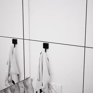 Gancho De Parede Multiuso Moderno Cabides Com Ventosa Preto