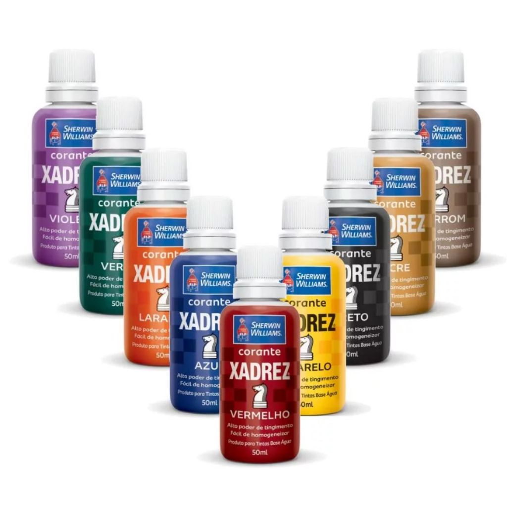 Kit 3 Corante Xadrez Líquido para Tinta 50ml - Sherwin Williams